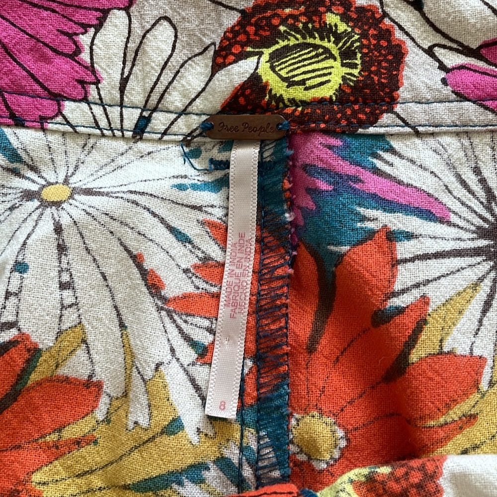 Free People Tessa Tapered Trouser- retro floral size 8 - Picture 7 of 9